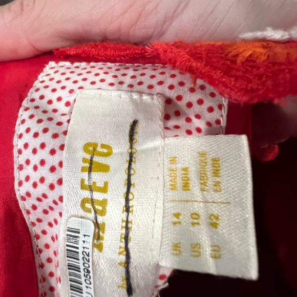 Maeve Crochet Poplin Twofer Midi Dress EUC. Looks new!!!!  US 10 - Picture 5 of 5